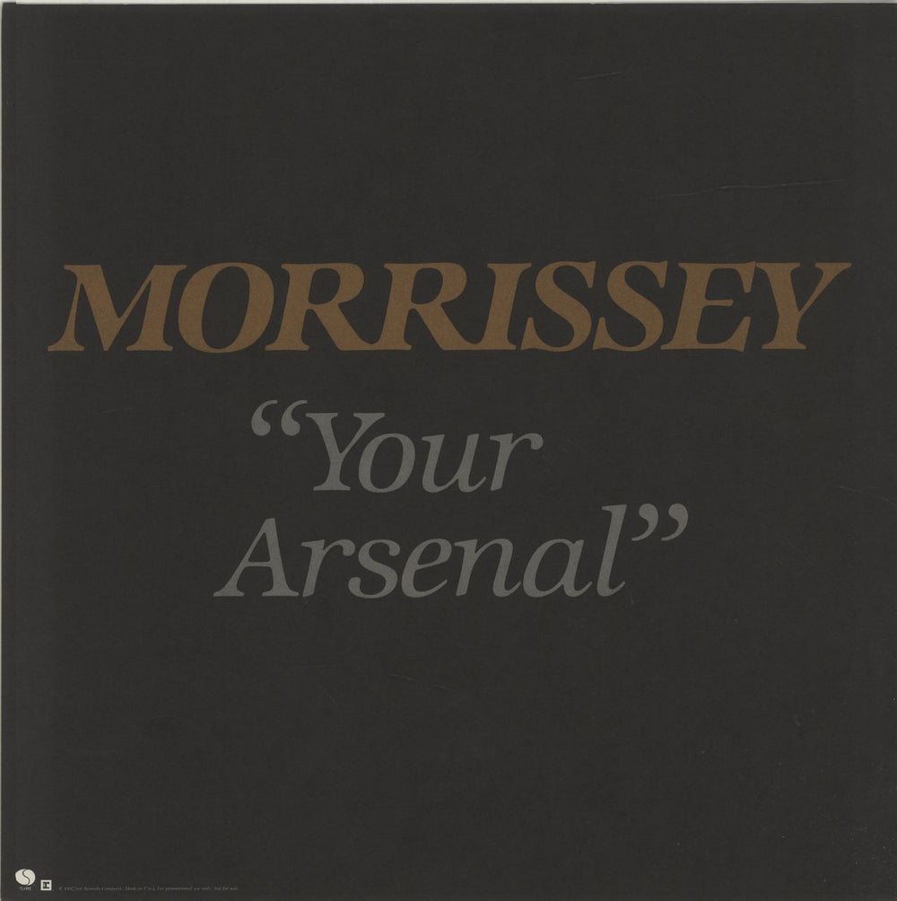 Morrissey Your Arsenal - Display Flat US Promo display