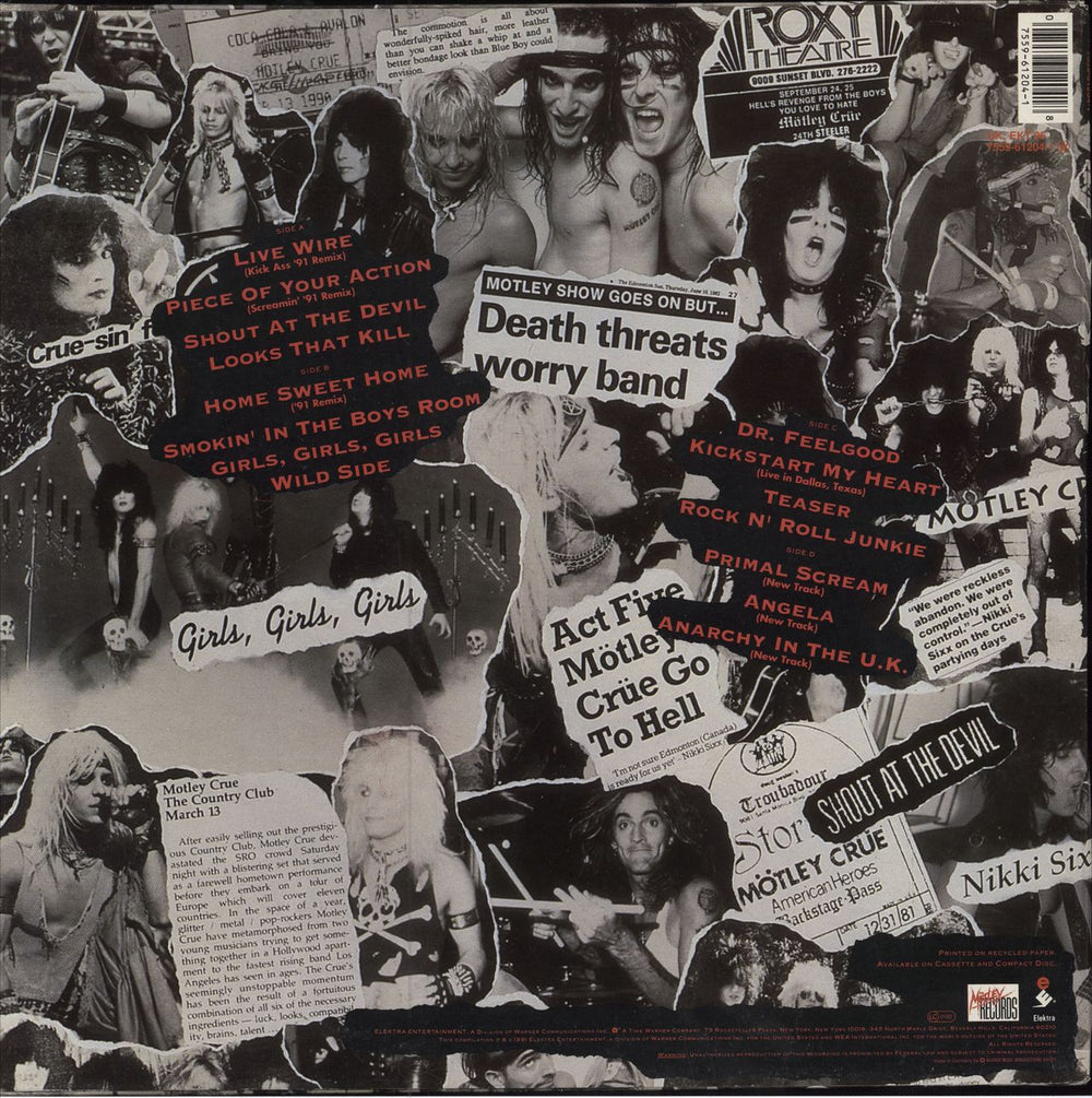 Motley Crue Decade Of Decadence '81-'91 - Ex German 2-LP vinyl record set (Double LP Album) 075596120418