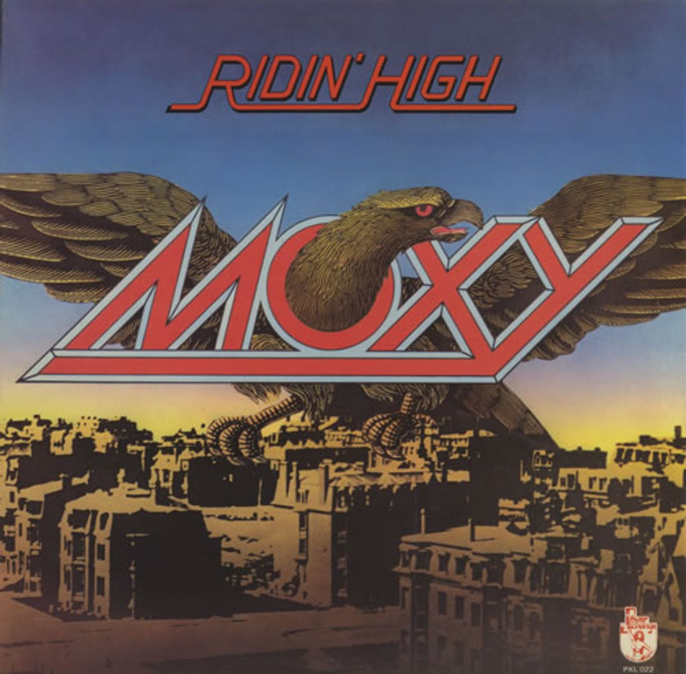 Moxy Ridin' High UK vinyl LP album (LP record) PXL022