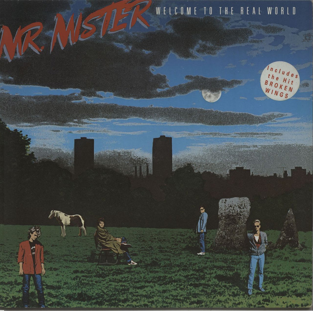 Mr Mister Welcome To The Real World - Hype Stickered German vinyl LP album (LP record) PL89647