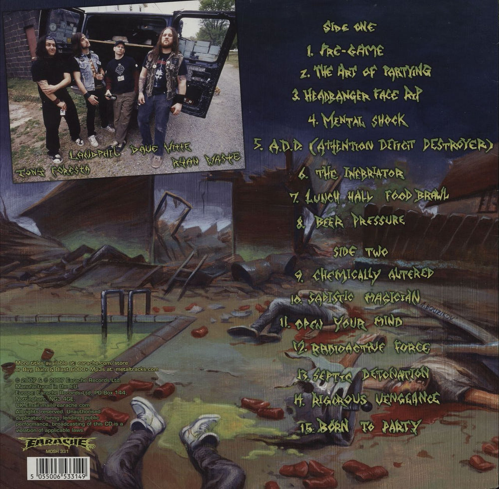 Municipal Waste The Art Of Partying - Blue Vinyl UK vinyl LP album (LP record)