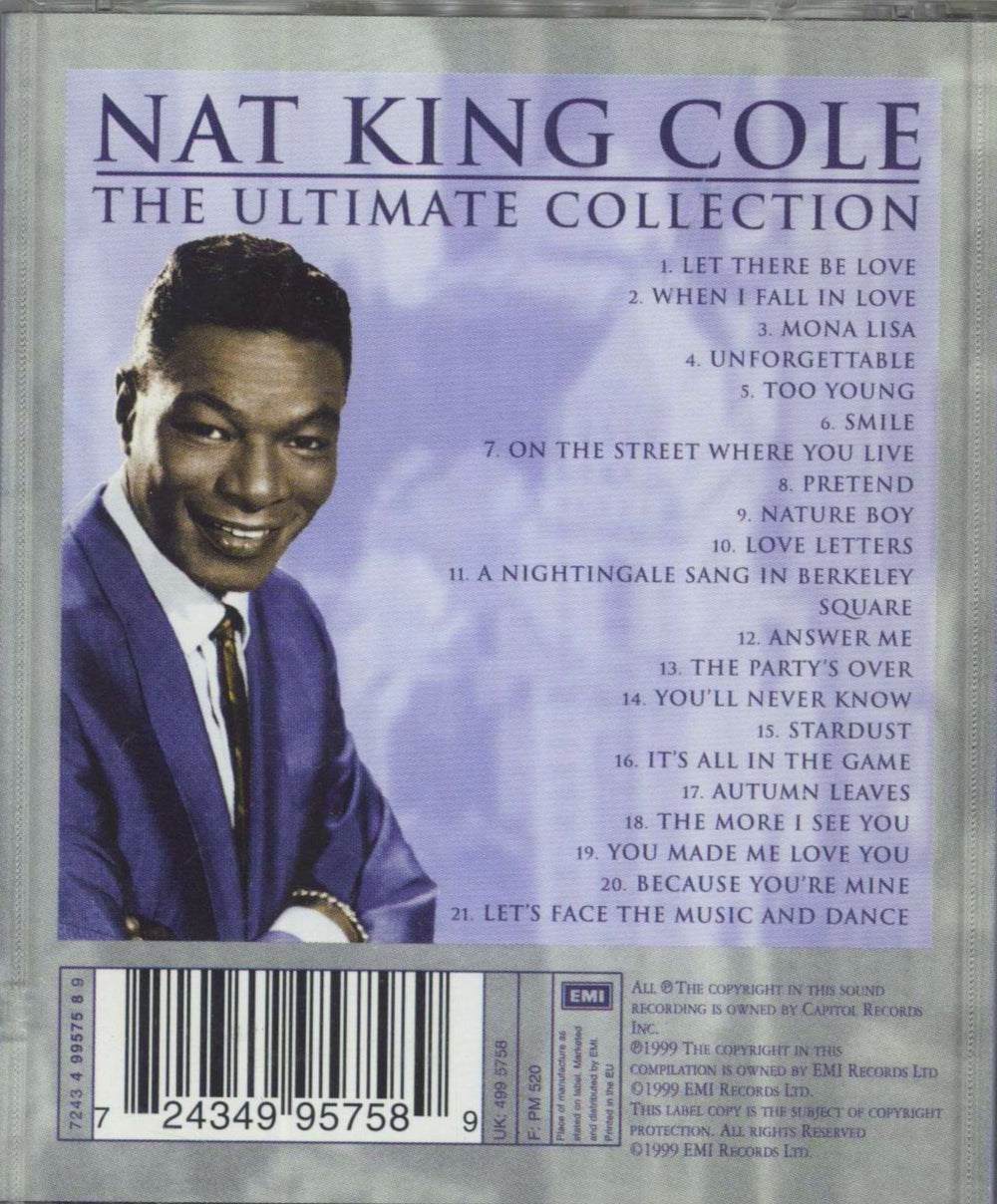 Nat King Cole The Ultimate Collection UK mini disc (MD) 724349957589