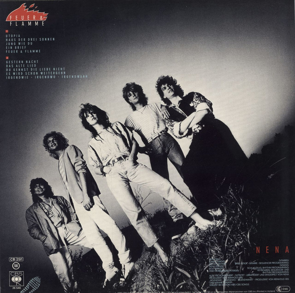 Nena Feuer Und Flamme + Poster Dutch vinyl LP album (LP record)