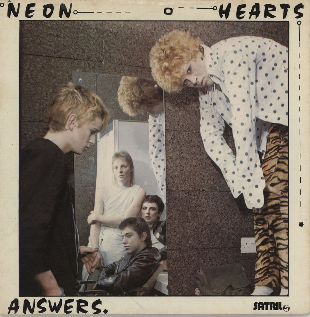 Neon Hearts Answers UK 7" vinyl single (7 inch record / 45) SAT133