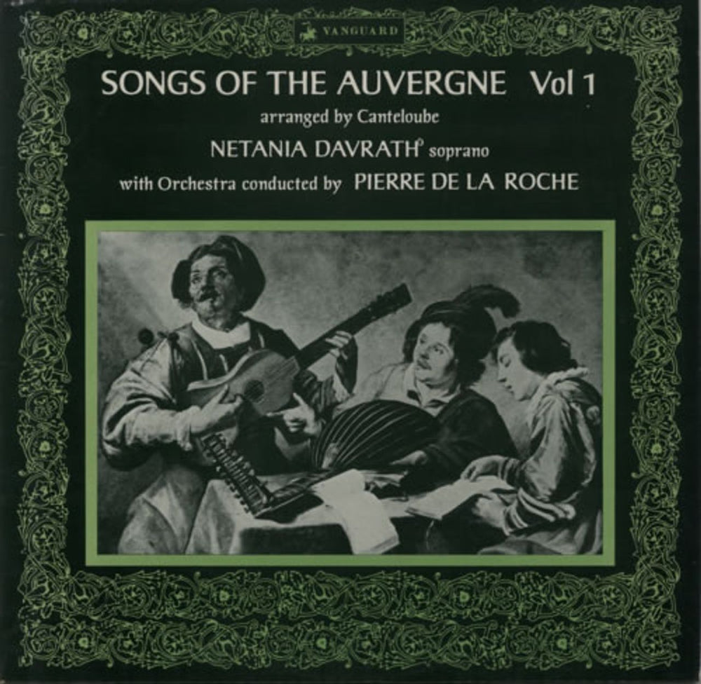 Netania Davrath Songs Of The Auvergne Vol. 1 UK vinyl LP album (LP record) VSL11074