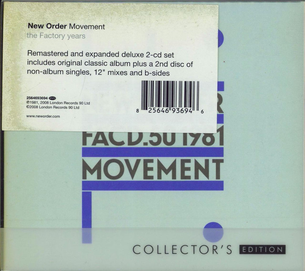 New Order Movement: Collectors Edition UK 2 CD album set (Double CD) 2564693694