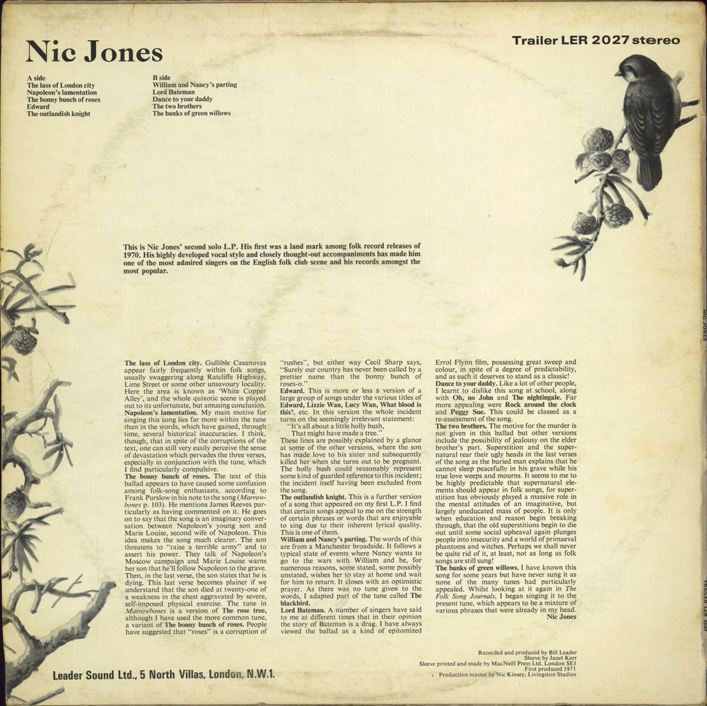 Nic Jones Nic Jones - 2nd UK vinyl LP album (LP record)