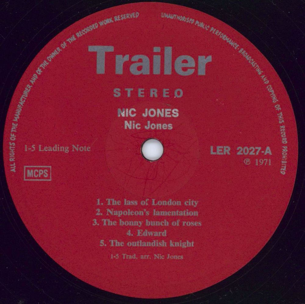 Nic Jones Nic Jones - 2nd UK vinyl LP album (LP record) NJSLPNI593193