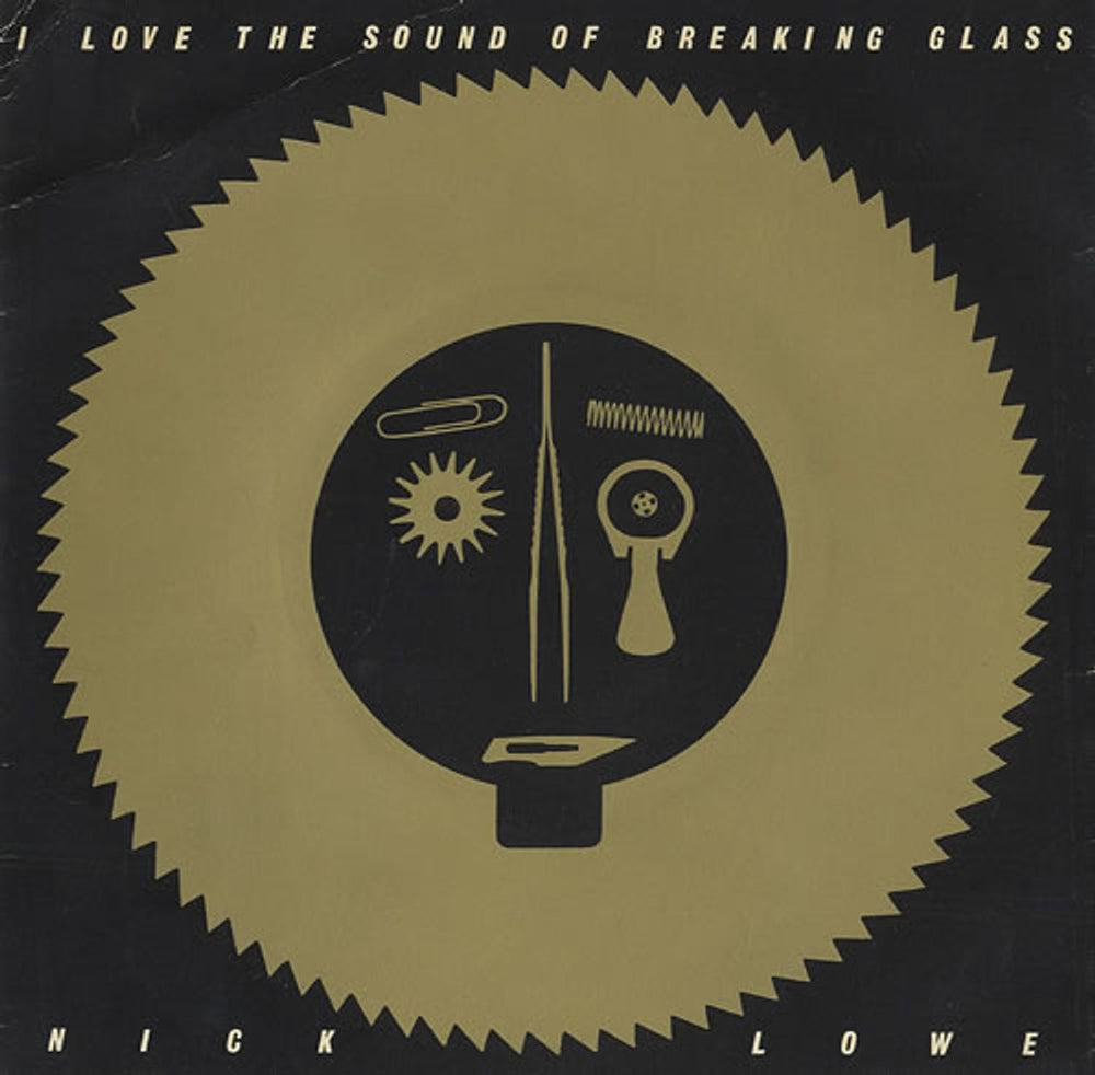 Nick Lowe I Love The Sound Of Breaking Glass + Sleeve UK 7" vinyl single (7 inch record / 45) ADA1