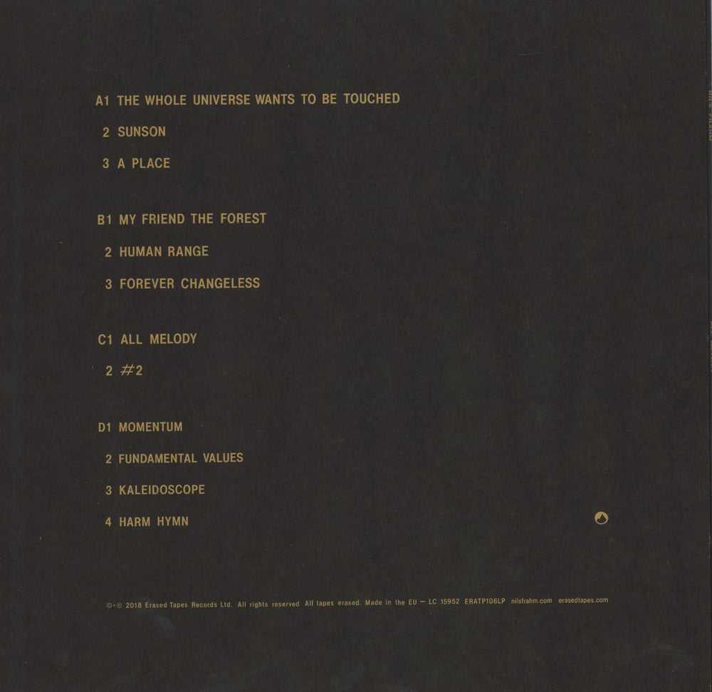 Nils Frahm All Melody + Encores 1 UK 3-LP vinyl record set (Triple LP Album)