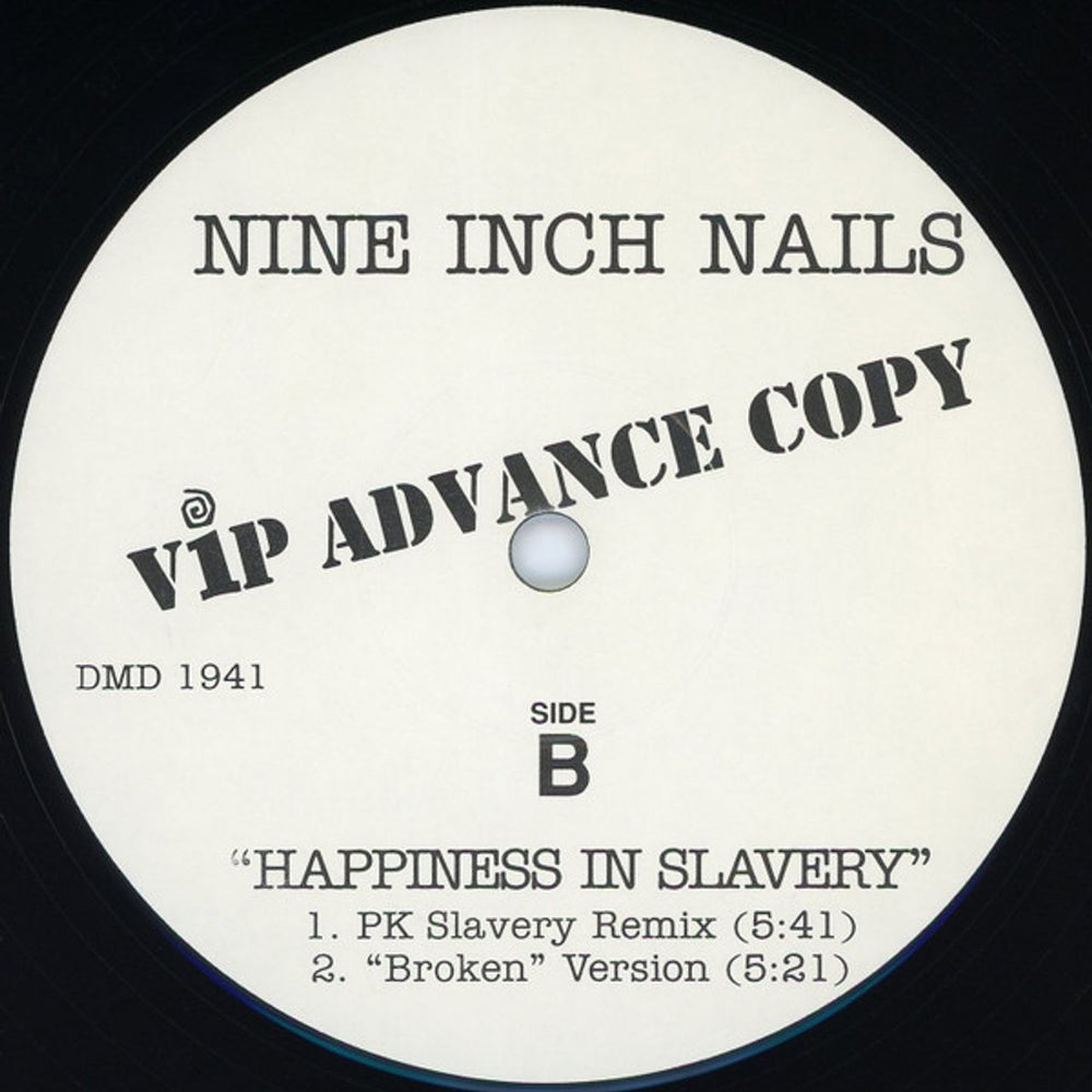 Nine Inch Nails Happiness In Slavery US Promo 12" vinyl single (12 inch record / Maxi-single) NIN12HA32883