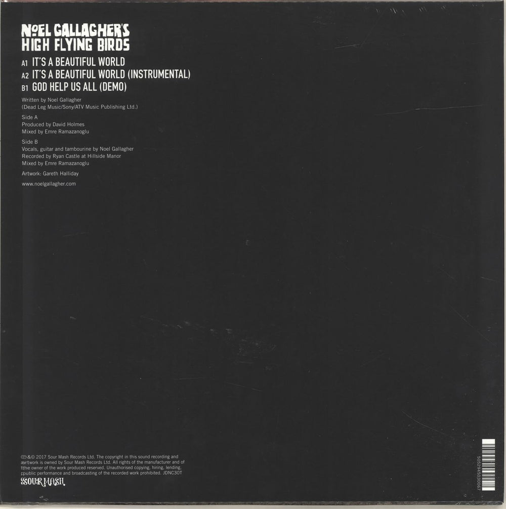 Noel Gallagher It's A Beautiful World - Yellow Vinyl + Sealed UK 12" vinyl single (12 inch record / Maxi-single) 5052945030067