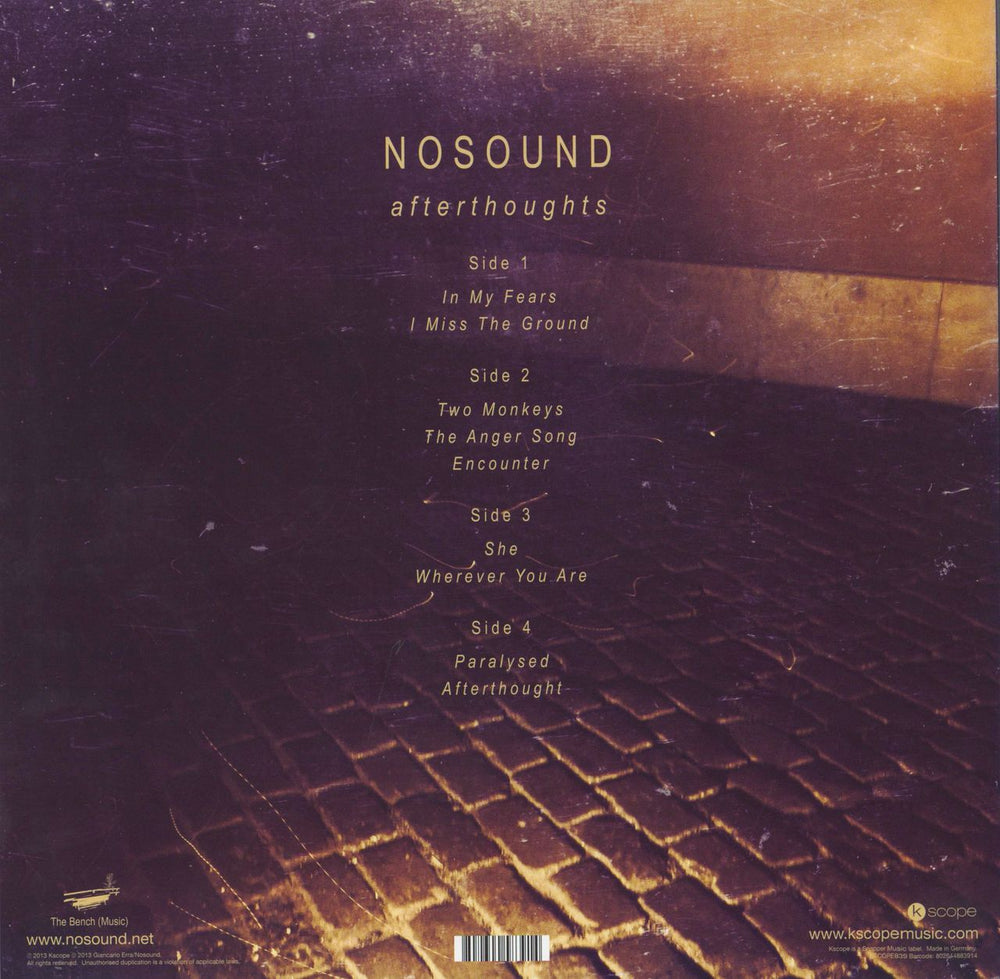 Nosound Afterthoughts + CD - Signed & Numbered German 2-LP vinyl record set (Double LP Album) 802644583914