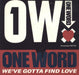 One Word We've Gotta Find Love UK 12" vinyl single (12 inch record / Maxi-single) TENR289