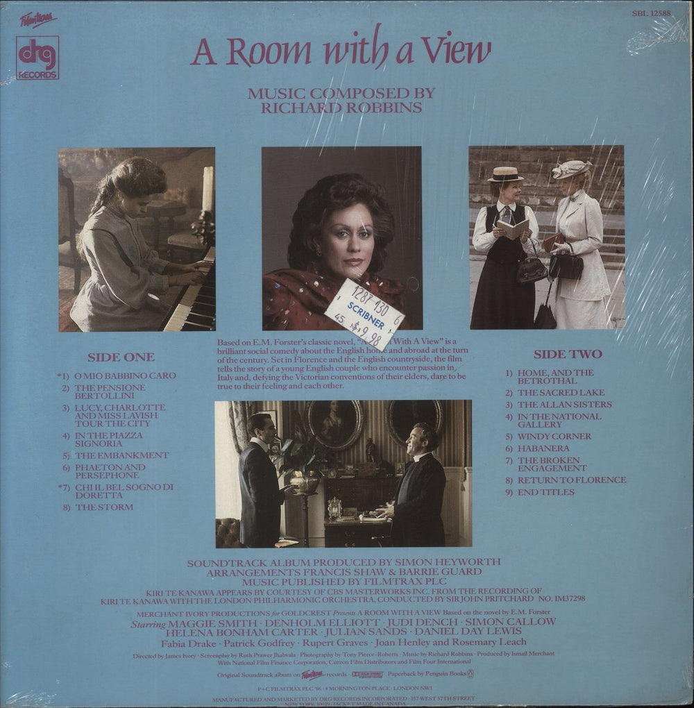 Original Soundtrack A Room With A View - Sealed + Stickered US vinyl LP album (LP record)