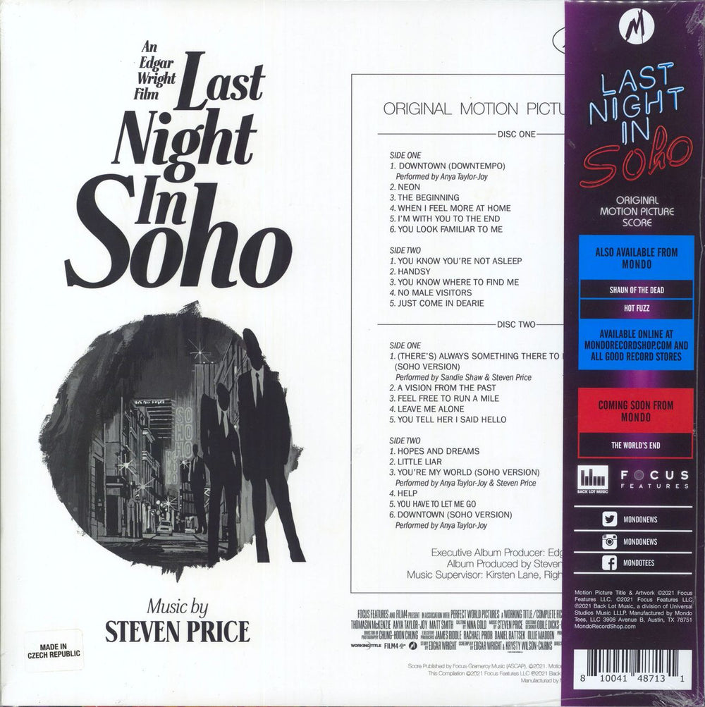 Original Soundtrack Last Night In Soho US 2-LP vinyl record set (Double LP Album)
