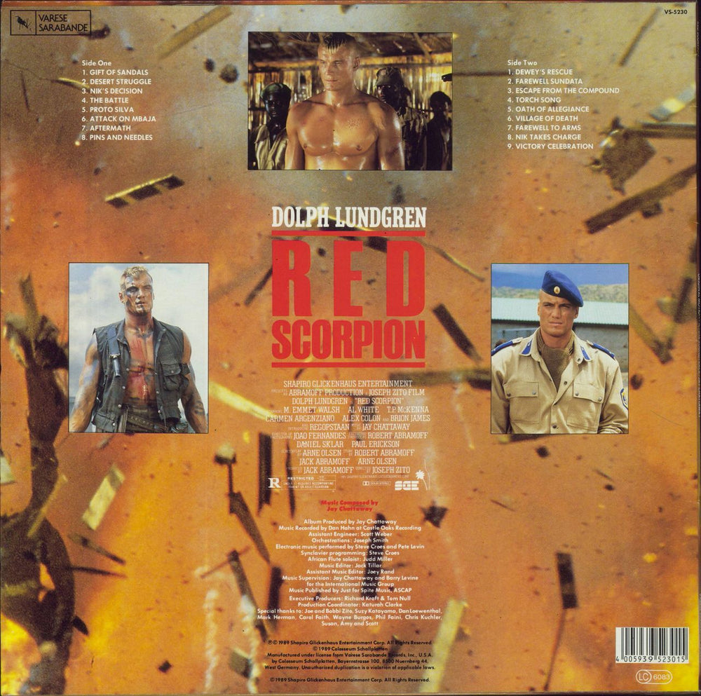 Original Soundtrack Red Scorpion US vinyl LP album (LP record)