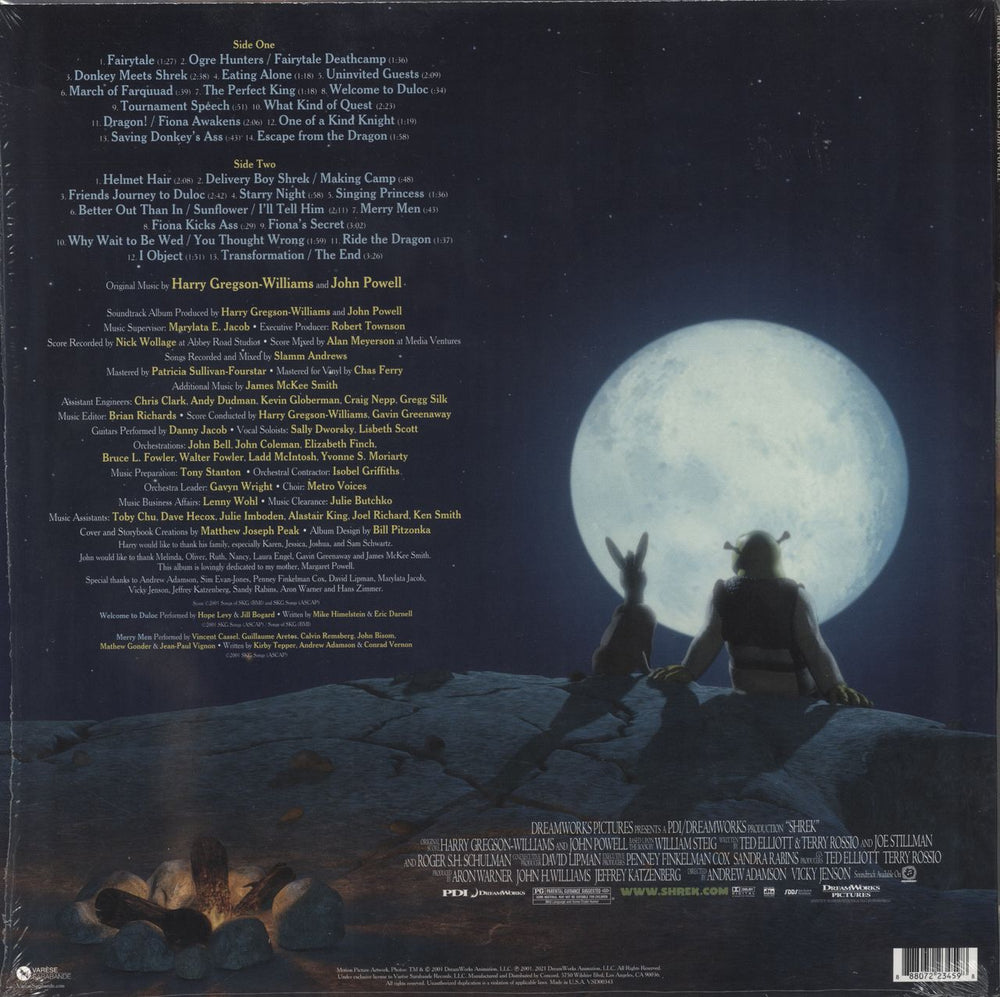 Original Soundtrack Shrek UK vinyl LP album (LP record) 888072234598