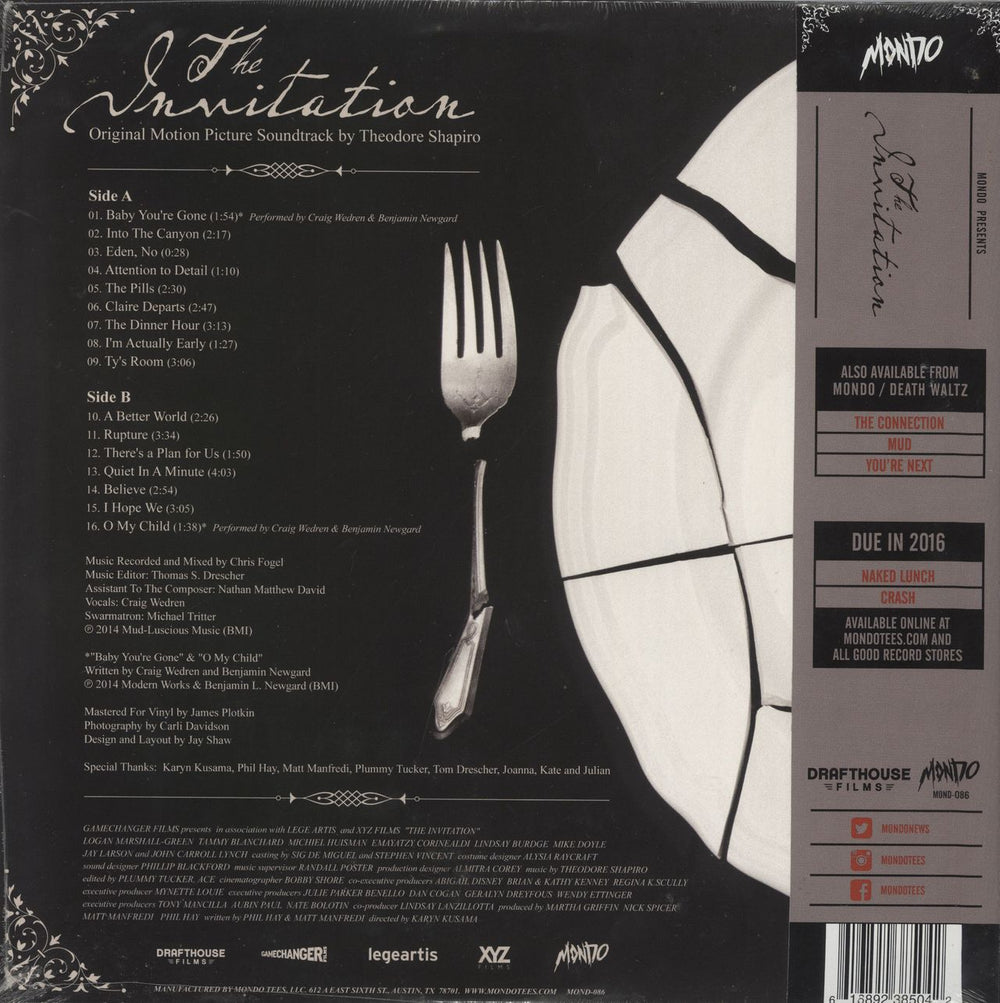 Original Soundtrack The Invitation - Green & Red Vinyl - Sealed US vinyl LP album (LP record) 616892385042