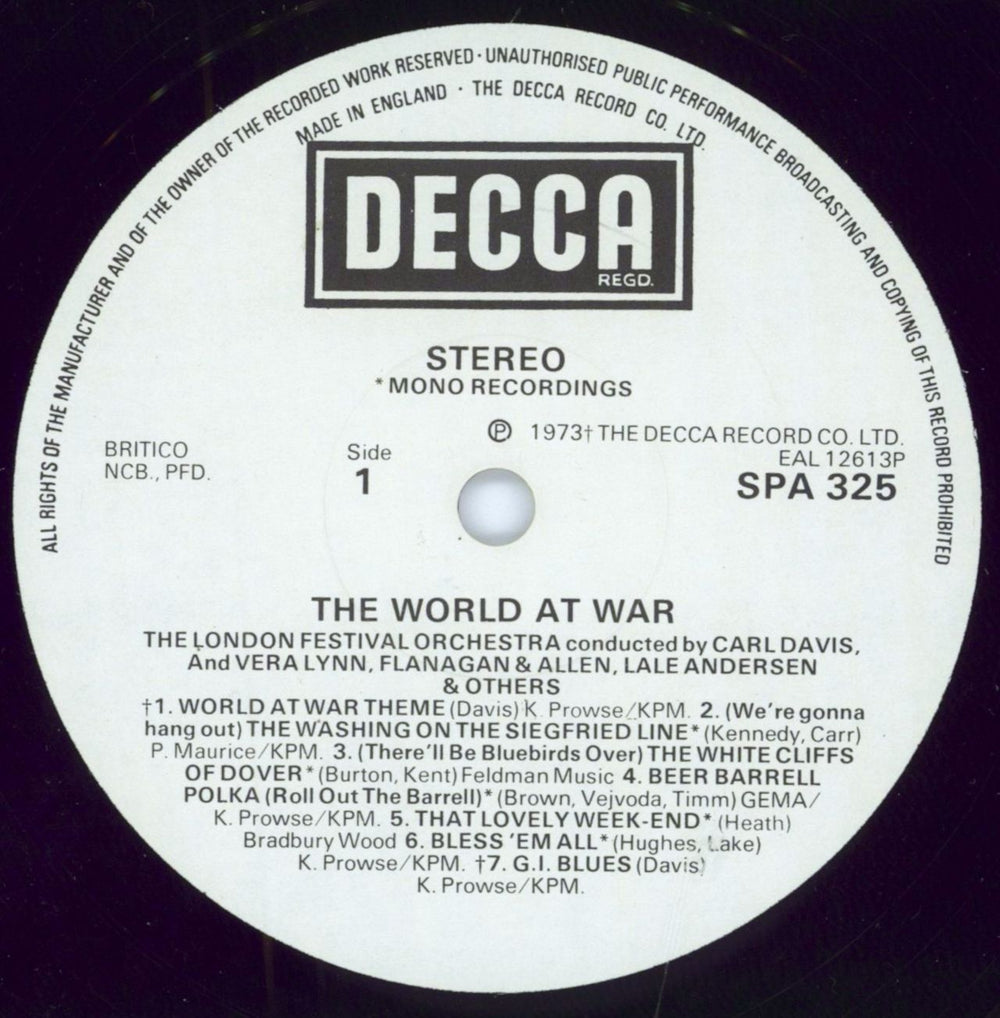 Original Soundtrack The World At War - Export Label UK vinyl LP album (LP record) OSTLPTH791614