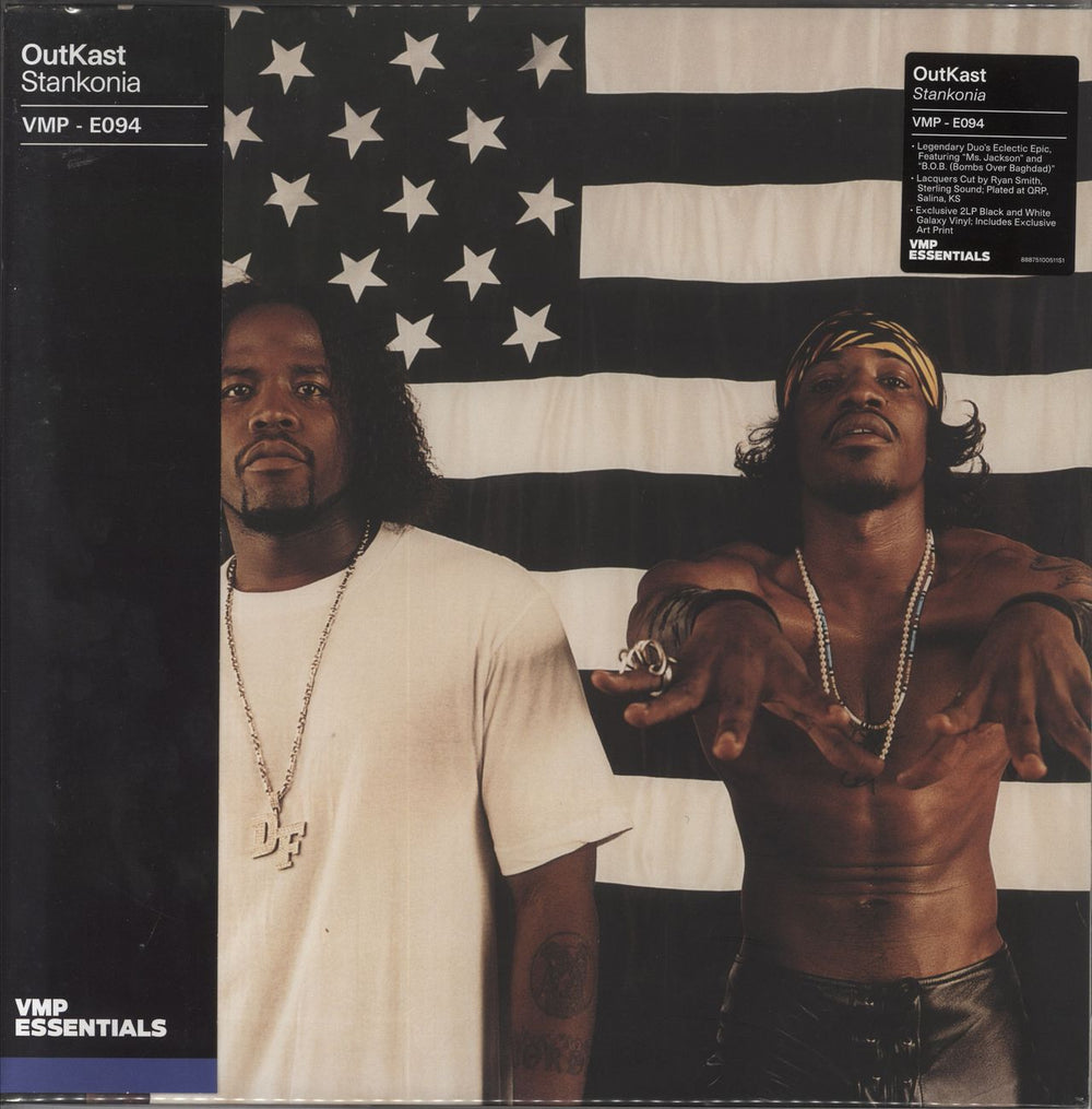 Outkast Stankonia - Black And White Galaxy Swirl Vinyl + Obi & Art Print US 2-LP vinyl record set (Double LP Album) 88875100511