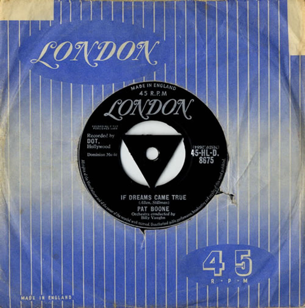 Pat Boone If Dreams Came True UK 7" vinyl single (7 inch record / 45) 45-HL-D.8675