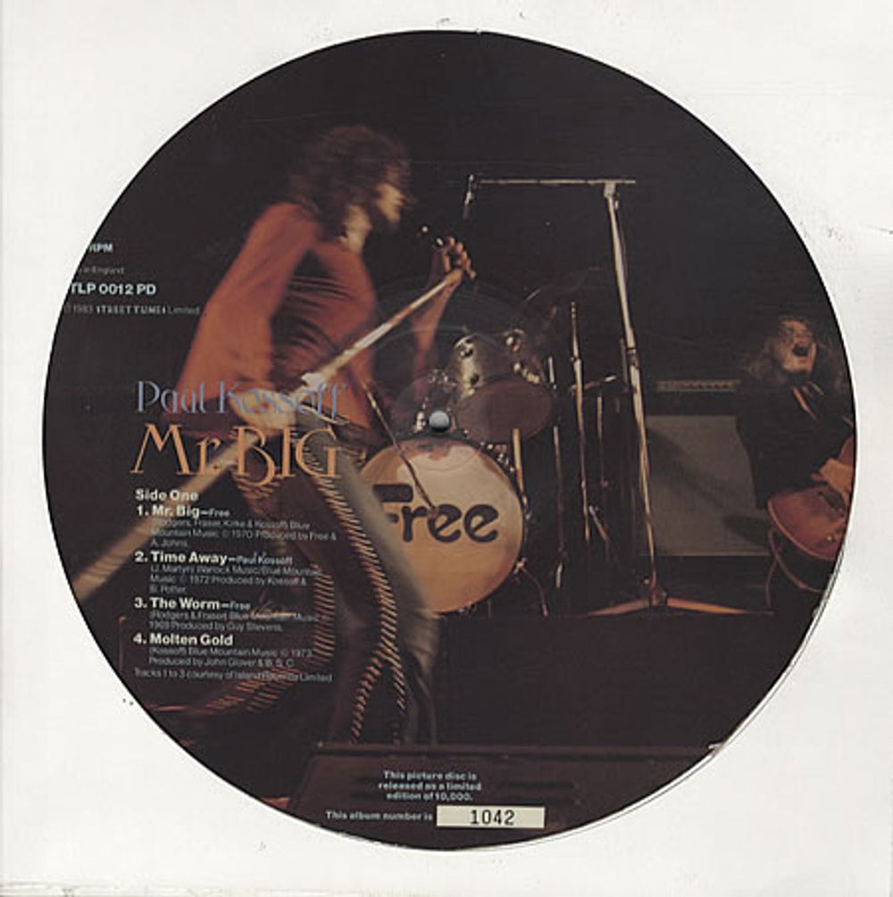 Paul Kossoff Mr Big / Blue Soul UK picture disc LP (vinyl picture disc album) STLP0012PD