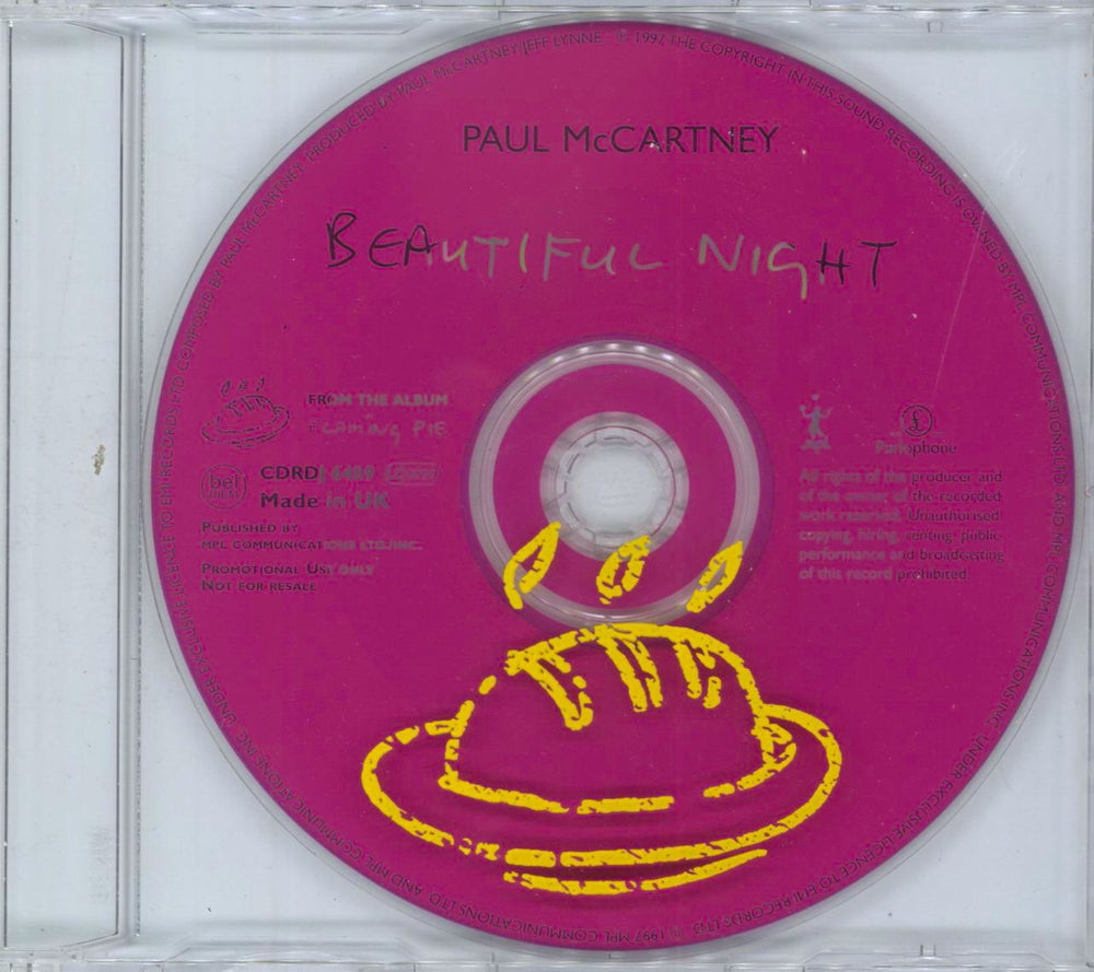 Paul McCartney and Wings Beautiful Night UK Promo CD single (CD5 / 5") CDRDJ6489