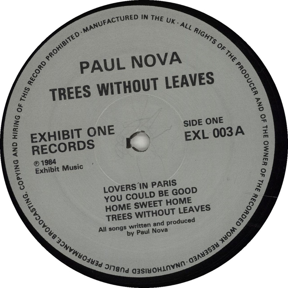 Paul Nova Trees Without Leaves - Autographed UK vinyl LP album (LP record)