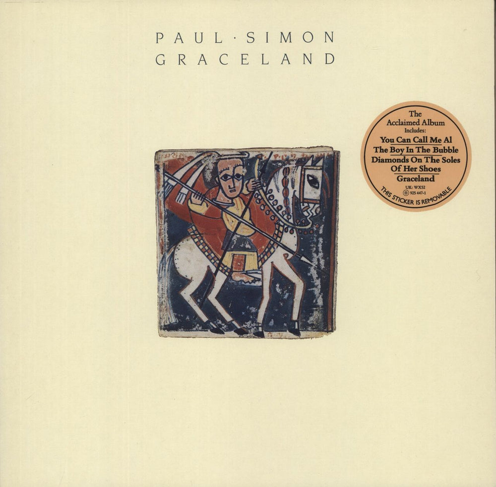 Paul Simon Graceland - Hype Stickered (4 Song) - EX UK vinyl LP album (LP record) WX52