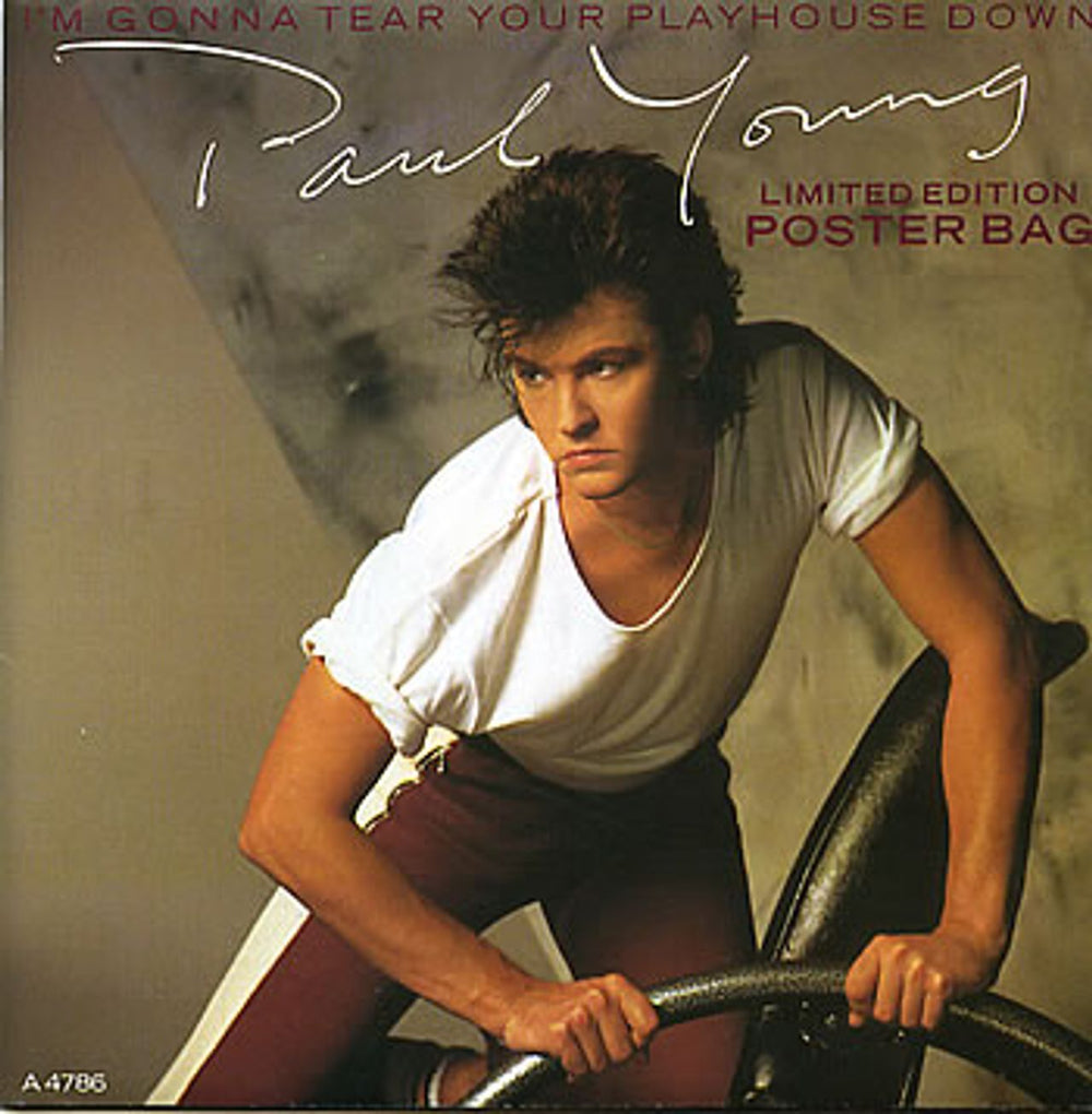 Paul Young I'm Gonna Tear Your Playhouse Down - Poster Sleeve UK 7" vinyl single (7 inch record / 45) A4786