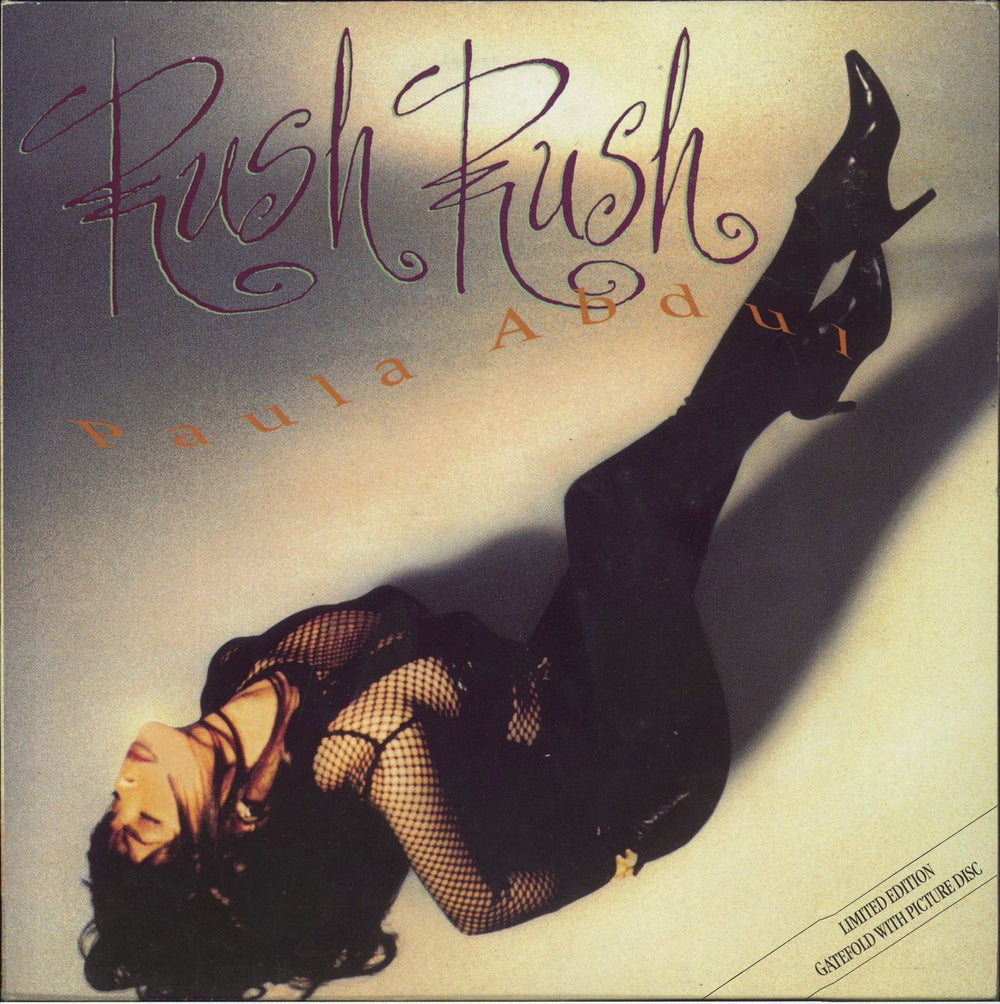 Paula Abdul Rush Rush UK 12" vinyl picture disc (12 inch picture record) VUSTY38