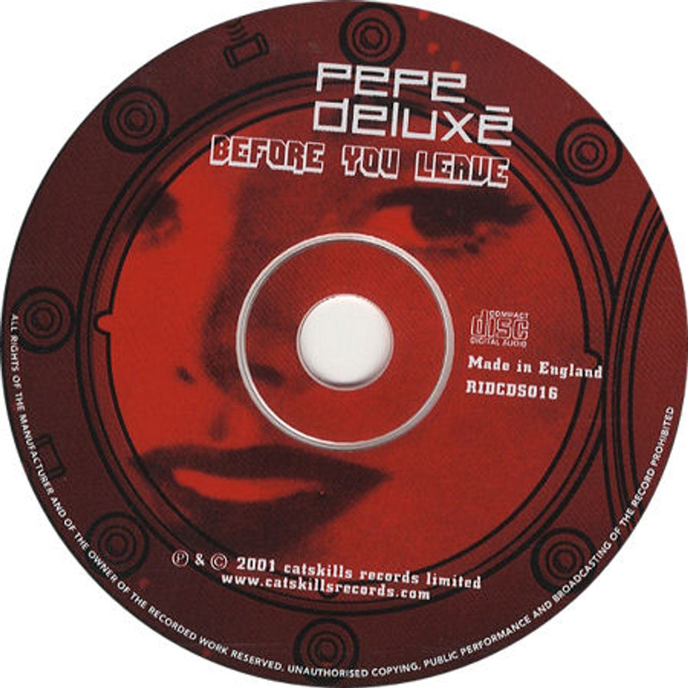 Pepe Deluxe Before You Leave UK Promo CD single (CD5 / 5") RIDCDS016