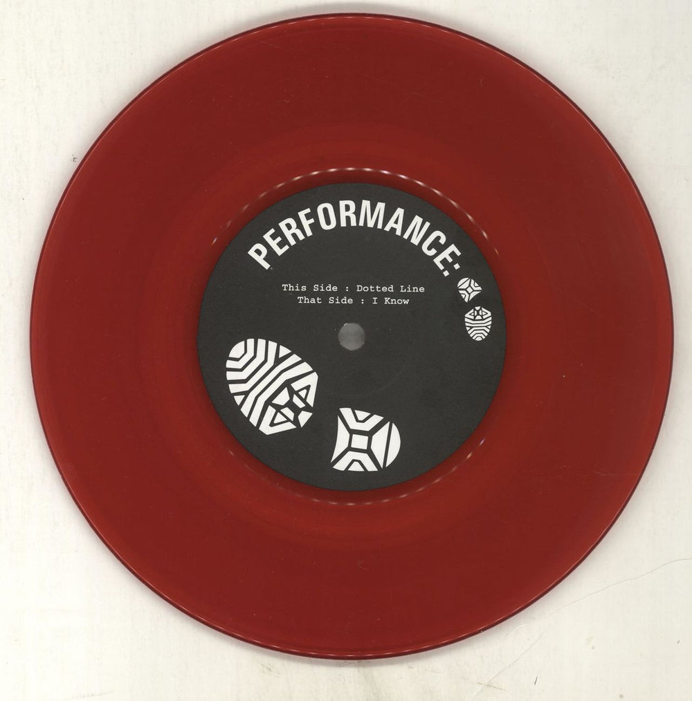 Performance Dotted Line - Red Vinyl UK 7" vinyl single (7 inch record / 45) PC407DO348258