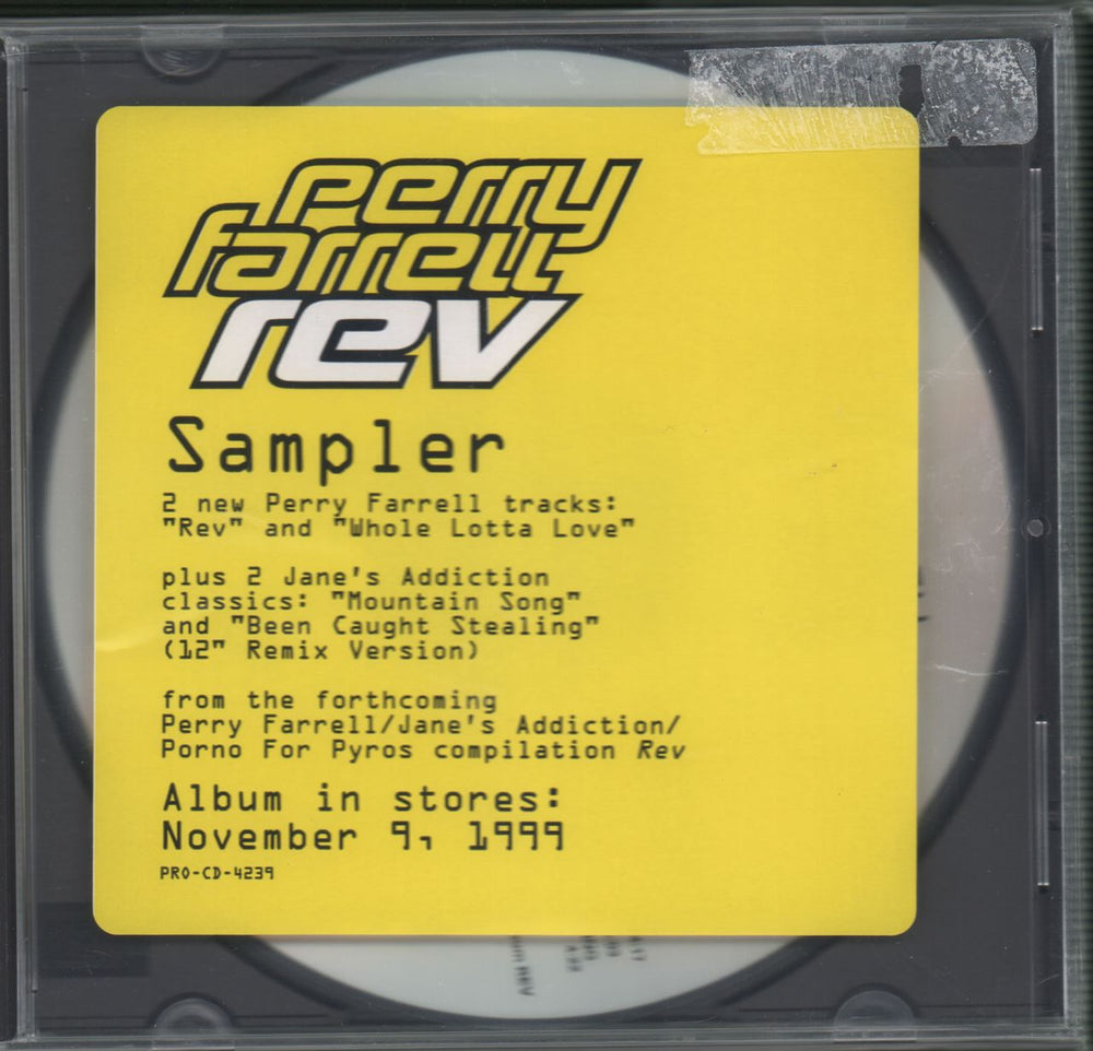Perry Farrell Rev Sampler US Promo CD single (CD5 / 5") PRO-CD-4239