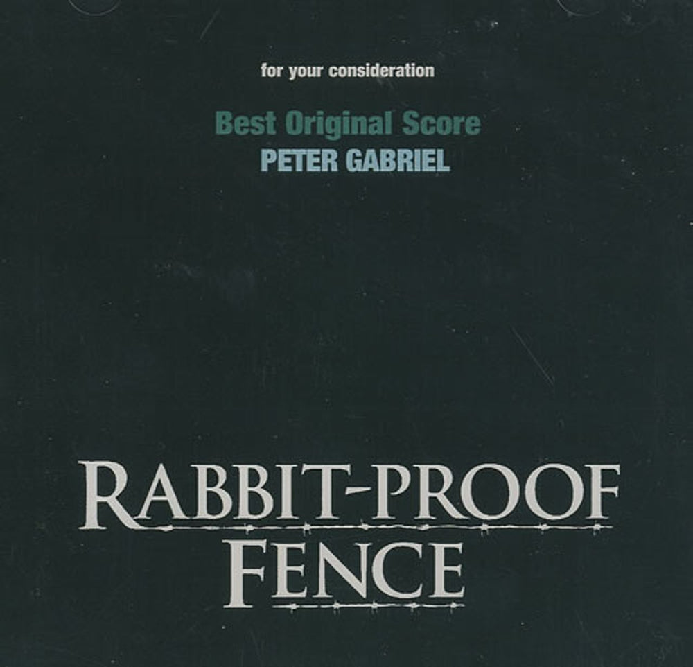 Peter Gabriel Rabbit-Proof Fence US Promo CD-R acetate CD-R ACETATE