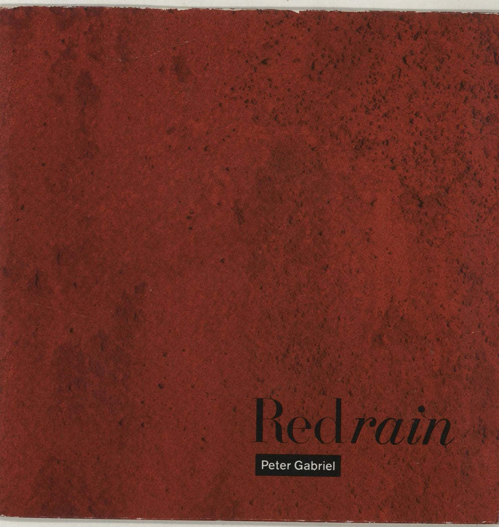 Peter Gabriel Red Rain UK 7" vinyl single (7 inch record / 45) PGS4