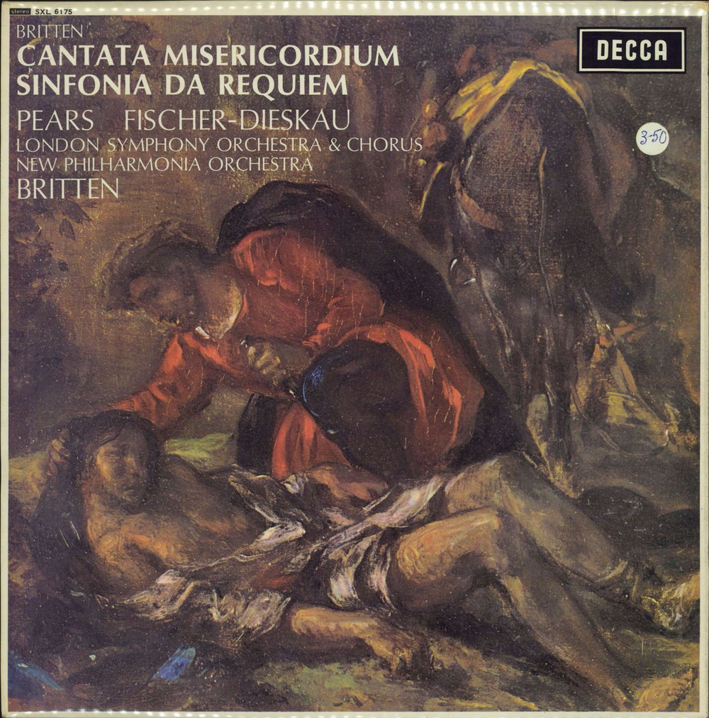 Peter Pears Britten: Cantata Misericordium / Sinfonia Da Requiem UK vinyl LP album (LP record) SXL6175