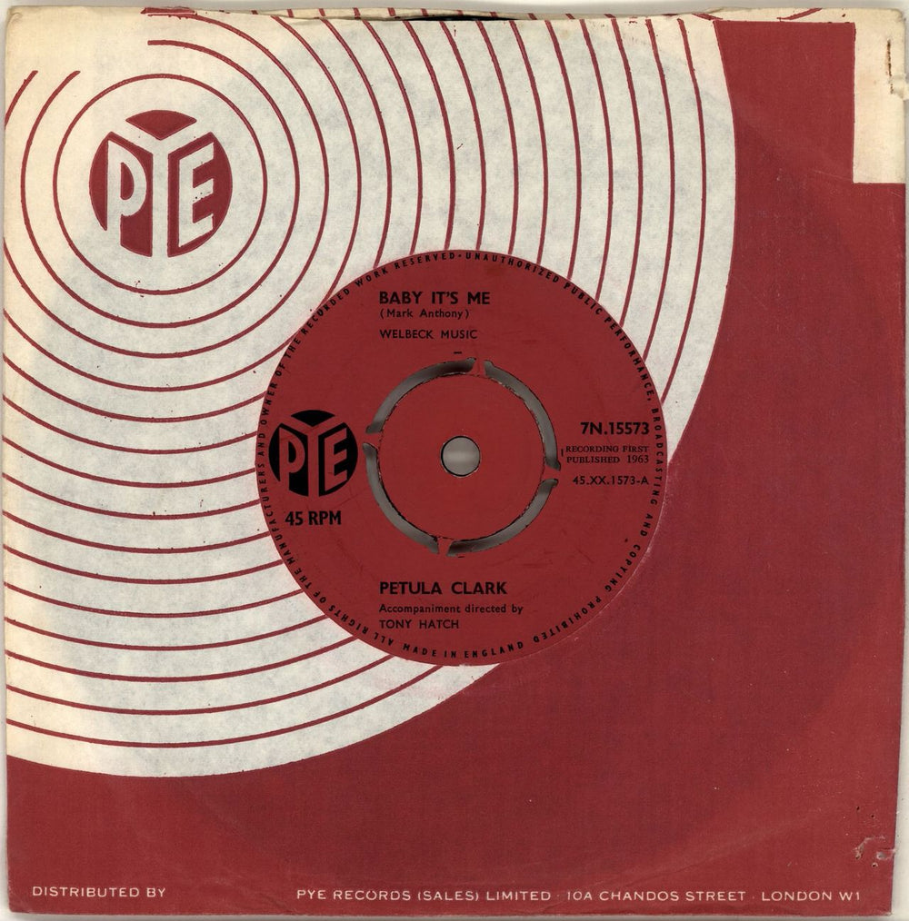 Petula Clark Baby It's Me UK 7" vinyl single (7 inch record / 45) 7N.15573