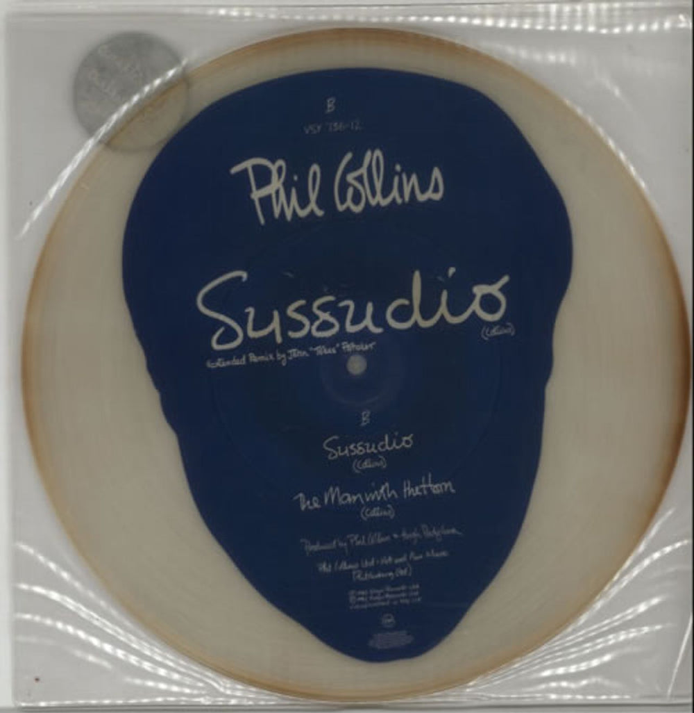 Phil Collins Sussudio UK 12" vinyl picture disc (12 inch picture record) COL2PSU16249