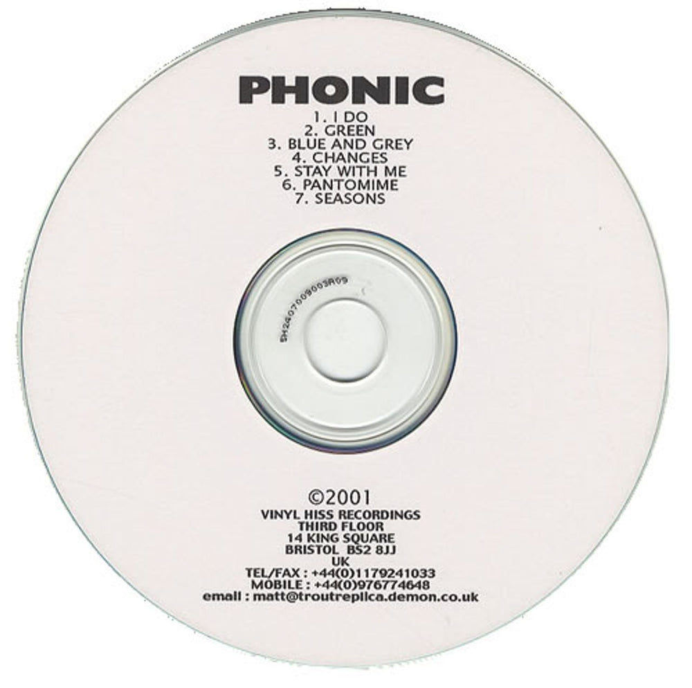 Phonic Phonic UK Promo CD-R acetate CD-R ACETATE