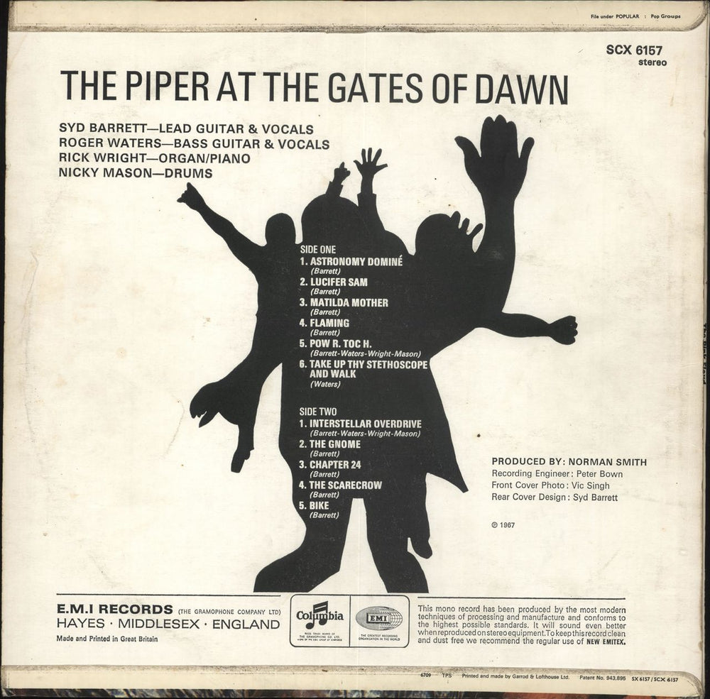 Pink Floyd The Piper At The Gates Of Dawn - 4th - EX UK vinyl LP album (LP record)