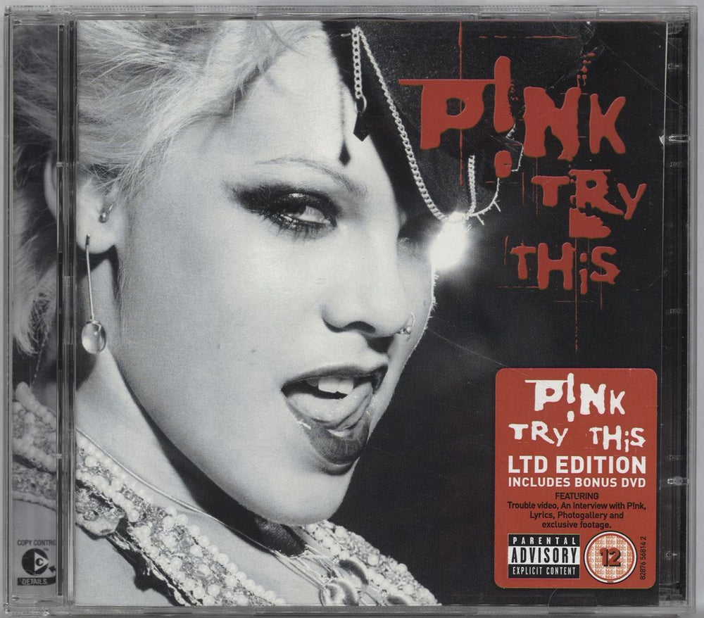 Pink Try This UK 2-disc CD/DVD set 82876568142