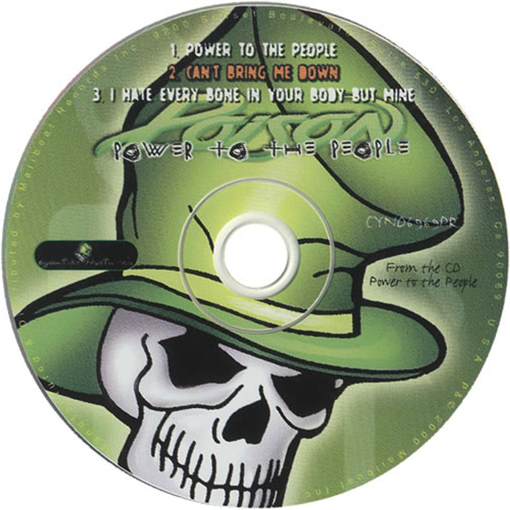 Poison Power To The People Sampler US Promo CD single (CD5 / 5") CYND6969PR