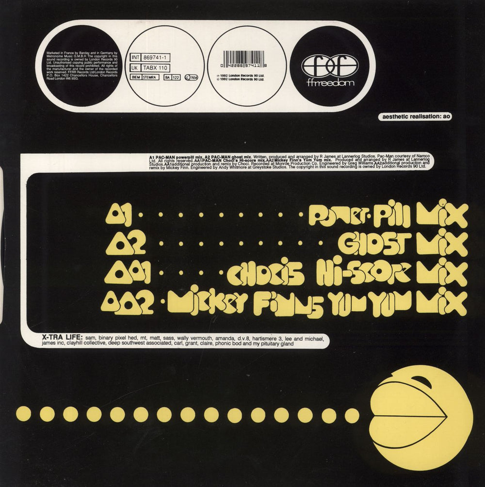 Power-Pill Pac-Man UK 12" vinyl single (12 inch record / Maxi-single) 042286974118