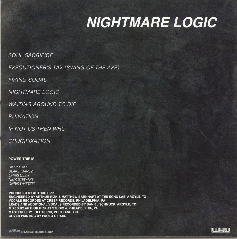 Power Trip Nightmare Logic - Clear US vinyl LP album (LP record)