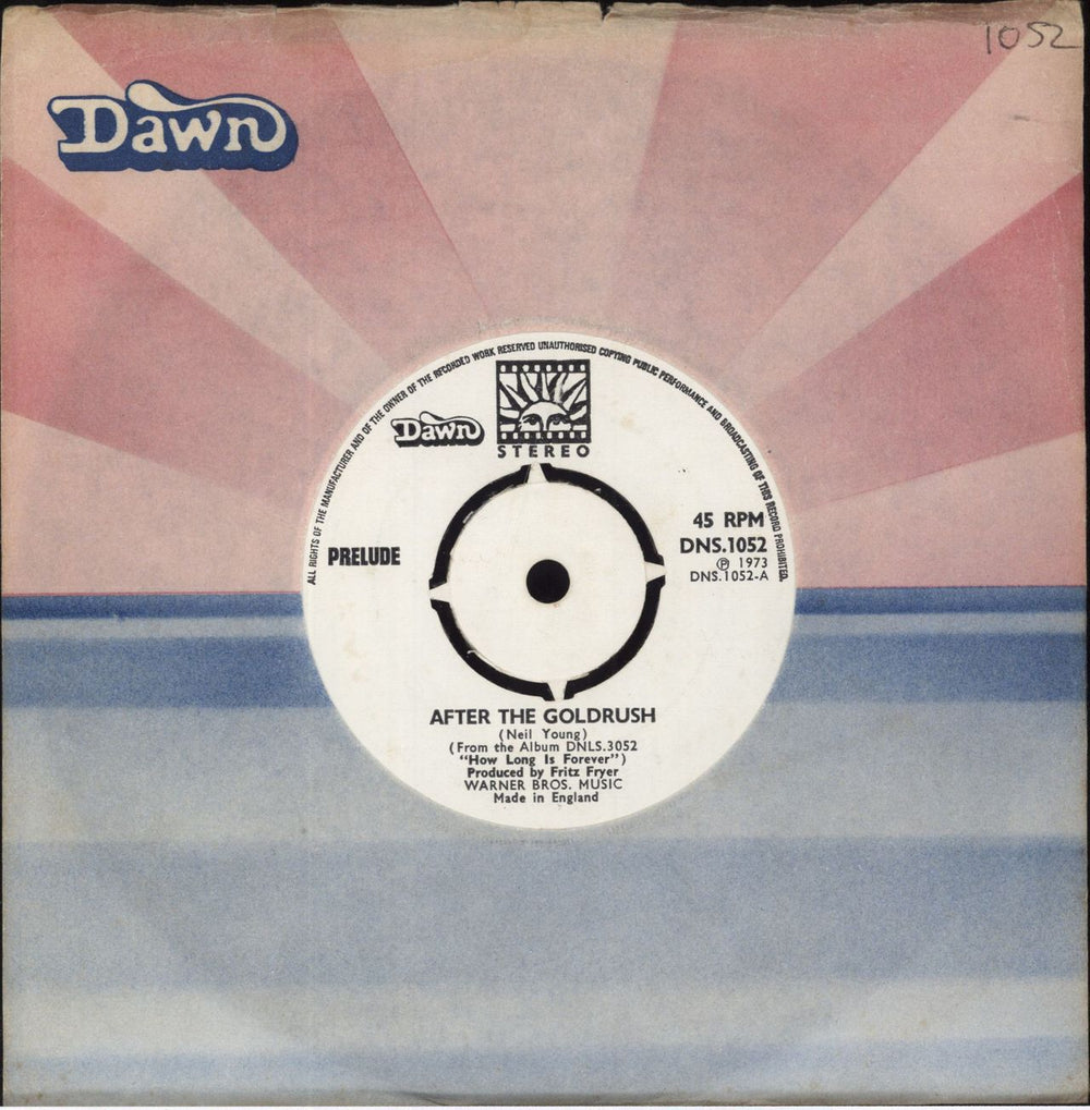 Prelude After The Goldrush - White label variant UK 7" vinyl single (7 inch record / 45) DNS.1052