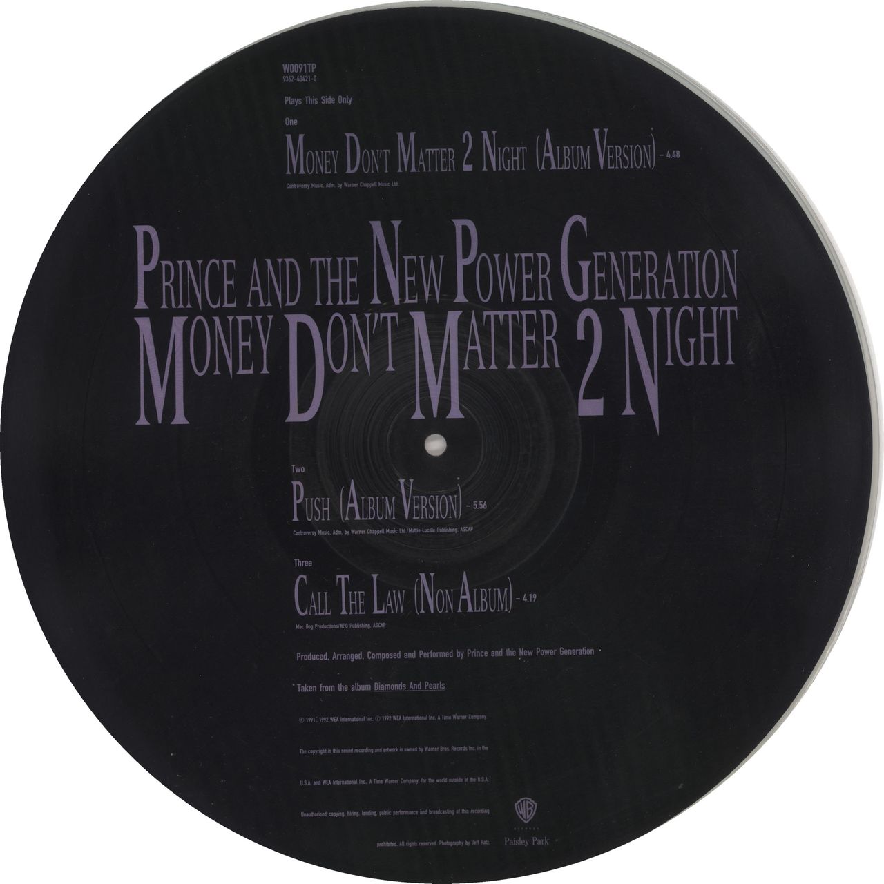 Prince Money Don't Matter 2 Night - Clear Edge UK 12