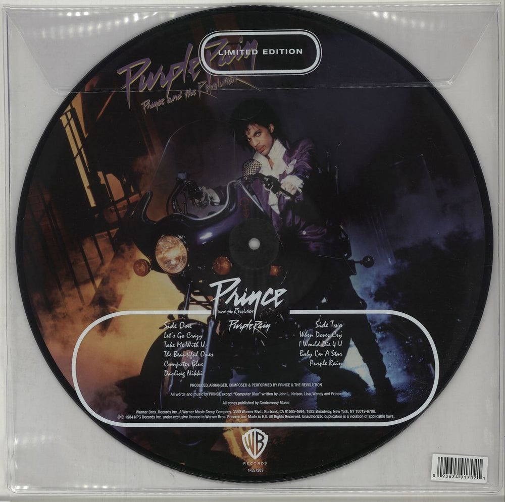 Prince Purple Rain UK picture disc LP (vinyl picture disc album) PRIPDPU675448