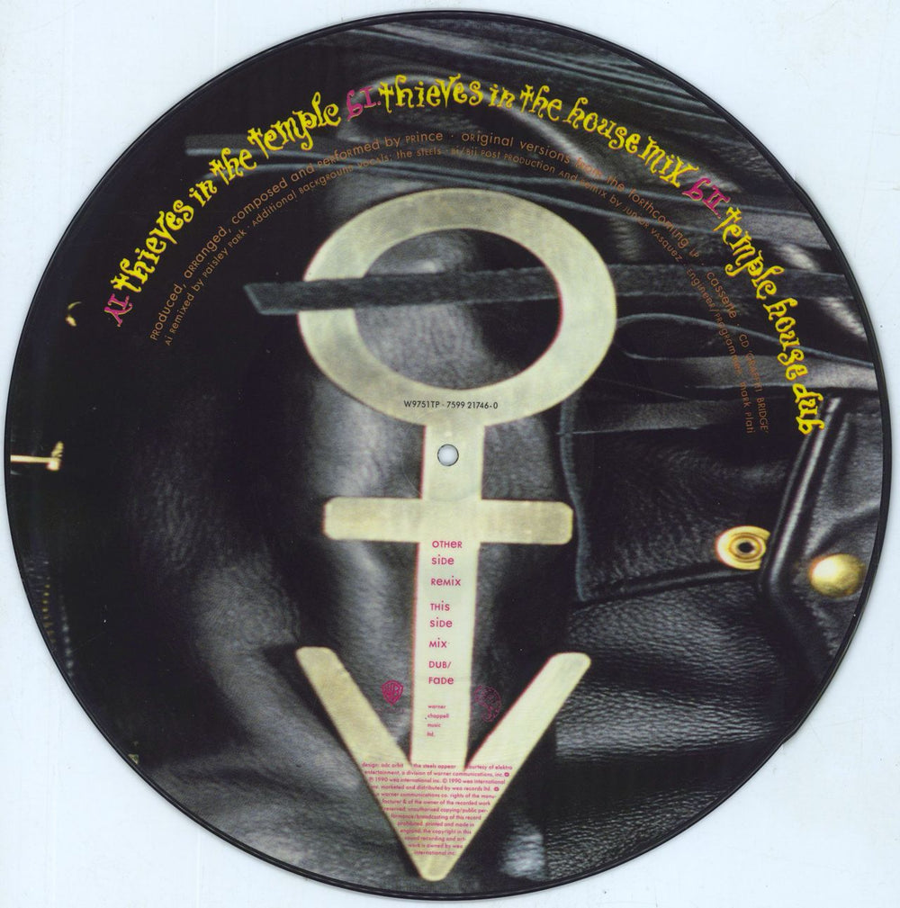 Prince Thieves In The Temple UK 12" vinyl picture disc (12 inch picture record) 075992174602